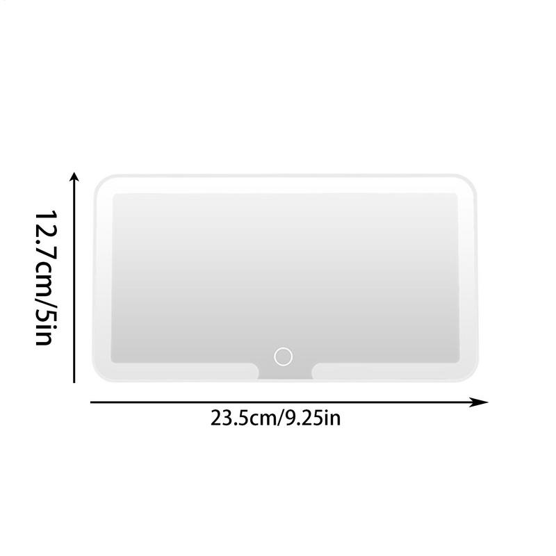 Car Sun Visor Vanity Mirror LED Car Vanity Mirror with 3 Light Modes and 70 LEDs Rechargeable Cosmetic Mirror Auto Makeup Mirror