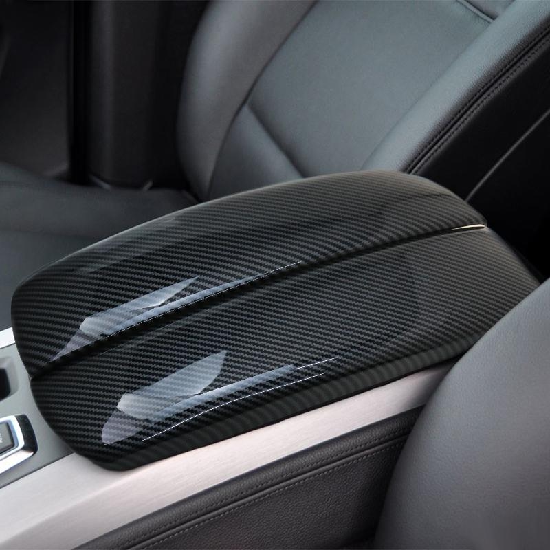 BBJT8 For BMW X5 X6 X7 E70 E71 F15 F16 G05 G06 G07 ABS Carbon fiber Car styling Center Console Lid Armrest Box Trim Protective Cover