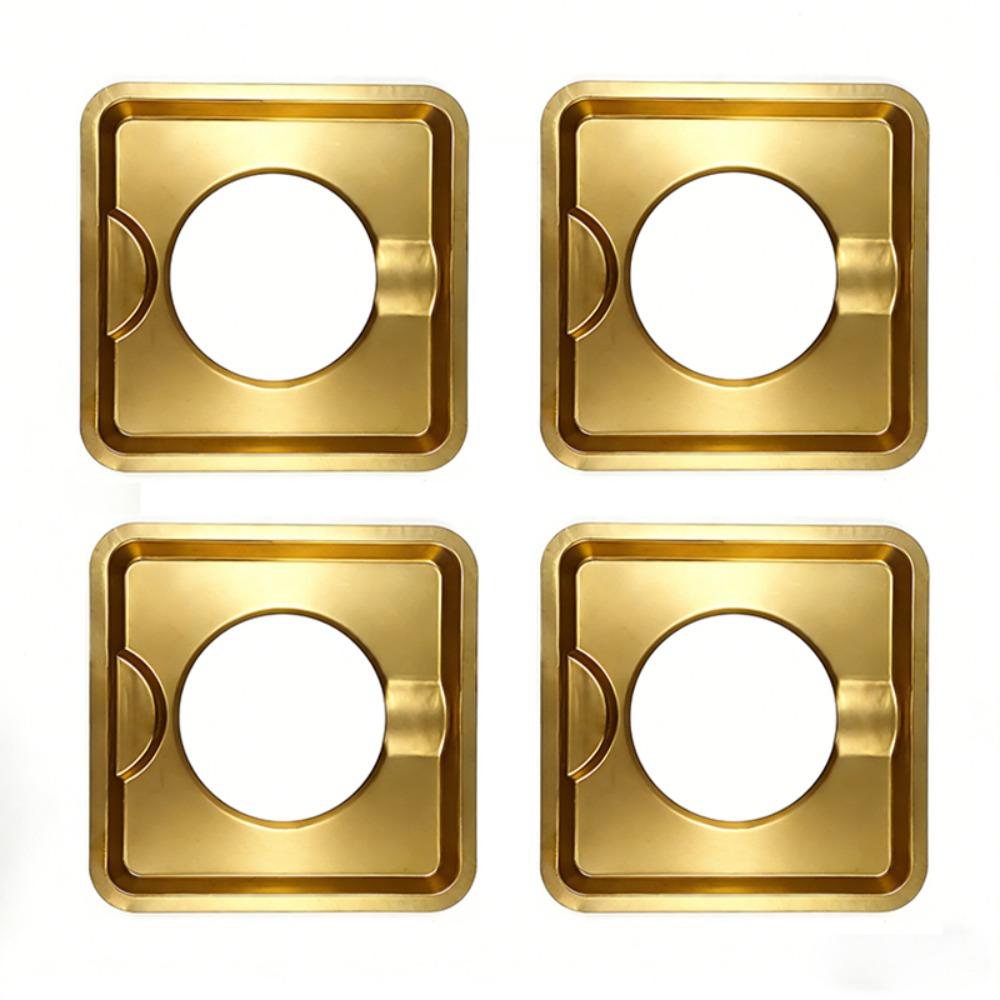 Stain-resistant Square Gas Stove Drip Oil Pan Stainless Steel Gas Range Top Protector  Kitchen