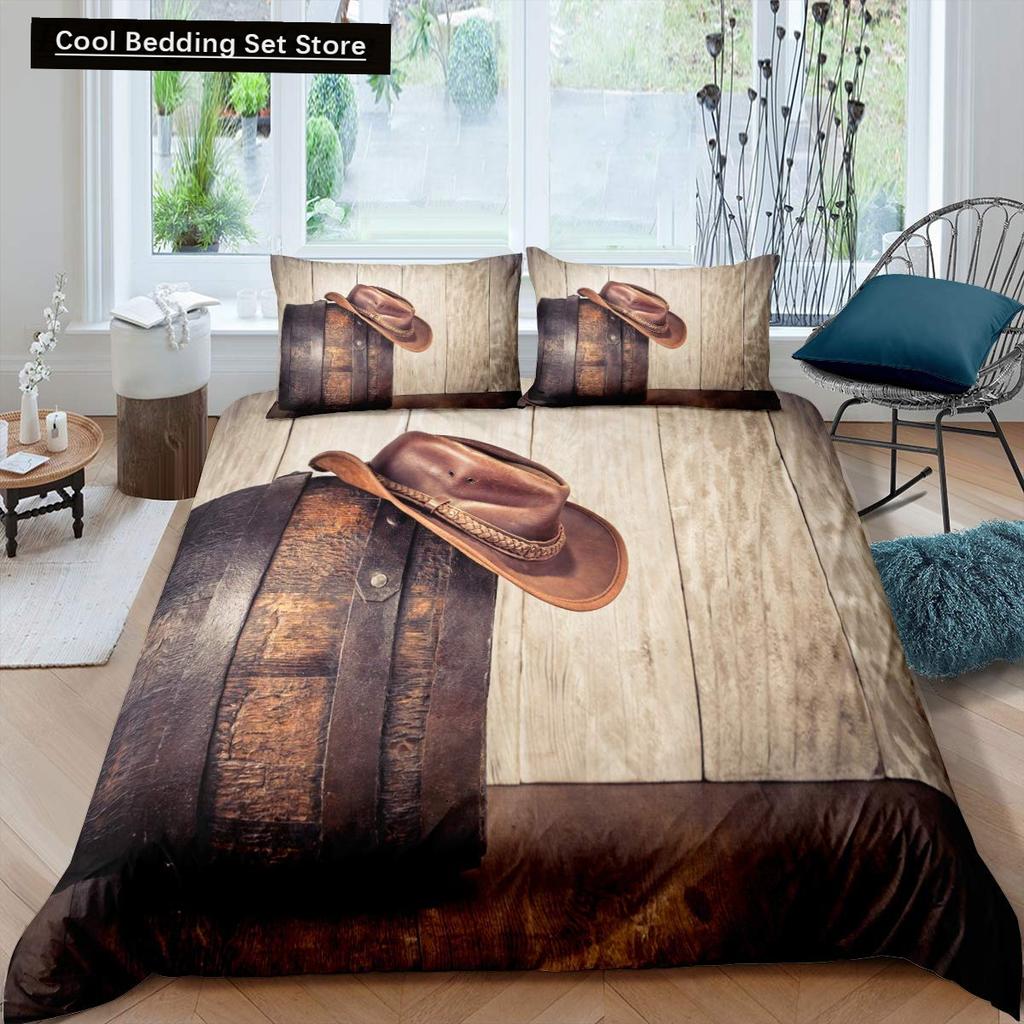 Westernowy Kowbojski Zestaw Pościeli King Queen w Stylu Vintage Rodeo Poszwa na Kołdrę Męska Młodzieżowa Chłopięca Koń Poszwa na Kołdrę Poliestrowa Poszwa na Kołdrę