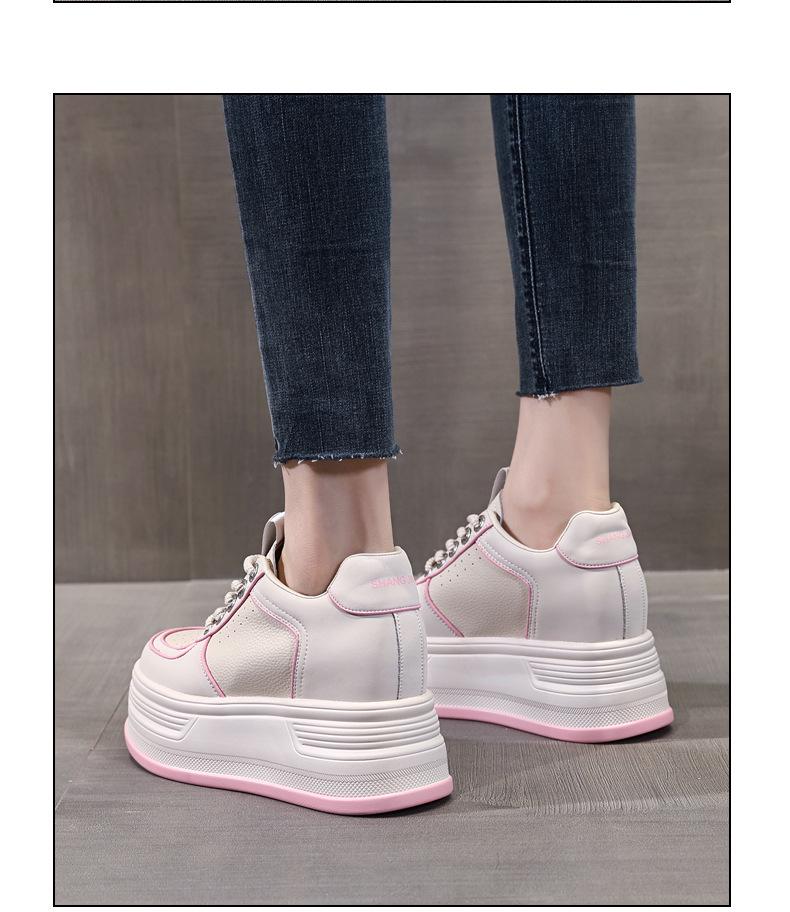SJN717-6 Women's Thick-Soled Sneakers, Color Matched, 2024 Spring Style with Popular Height Boost for Petite Women