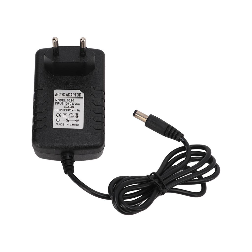 Power Adapter 5V 3A Portable Lightweight Low Loss Inner Positive Outer Negative DC 5V Charger
