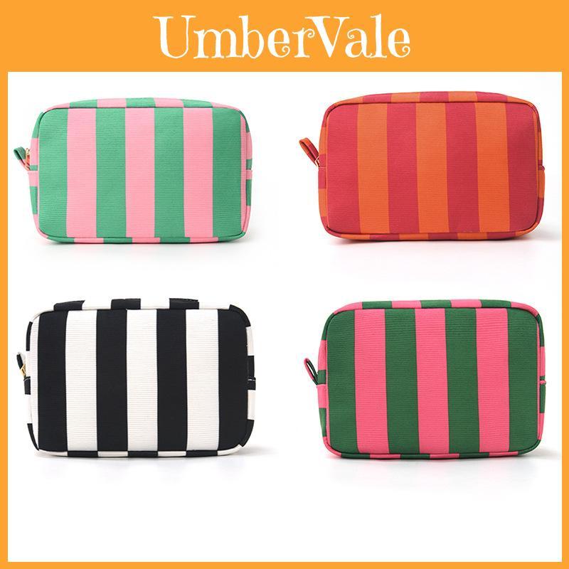 Minimalist Polyester Cosmetic Pouch With Colorblocked Design For Women And Men