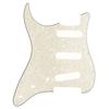 Musiclily SSS 11-Hole Left-Handed American/Mexican Stratocaster Guitar Pickguard, 4-Ply Parchment Pearl