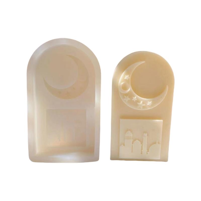 

Arched Door Silicone Candle Molds Moon Shaped Silicone Candle Molds Soap Silicone Molds for Candle Soap Home Decoration 1