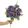 7 Heads Simulation Flower Rose Silk Petals Faux Flower Holding Bouquet Flower  Wedding Ornament