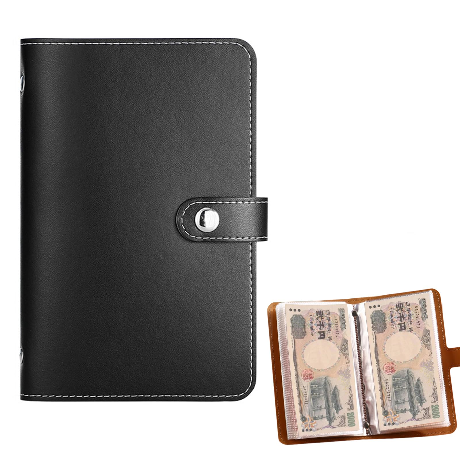 KALOLINNA Savings File Piggy Bank Banknote Money Management Envelope Large Capacity Transparent Inner Bag Budget Binder Slip Business Card Note Paper 2330₽