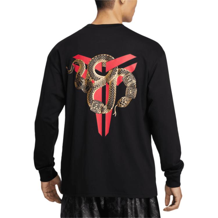 Nike Year Of The Mamba Casual Fashion Versatile Long Sleeve T-Shirt Men Tops Black IB0242-010