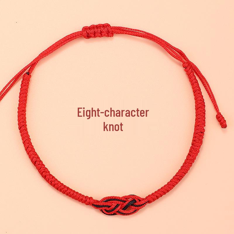 Rotes gewebtes Seilarmband für Männer & Frauen – Glücksbringer zum Jahr des Pferdes