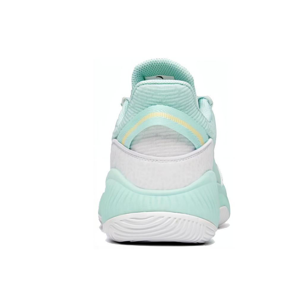 New Anta Cushioned Slip Resistant Coverage Lightweight Low Top Performance Basketball Shoes Men's White Green Yellow 112031606-3