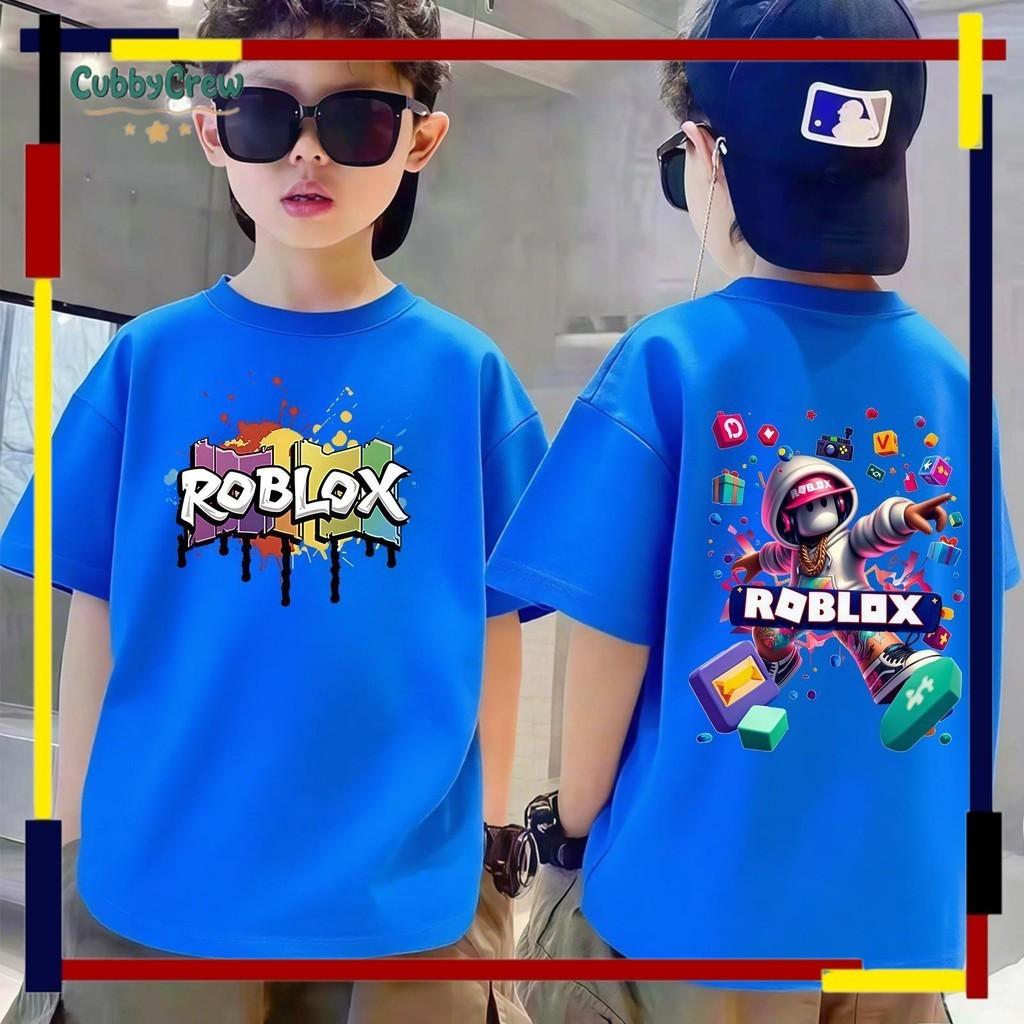 Brand new cool and stylish Roblox printed men's and women's round neck top