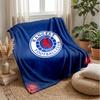 Rangers FC Weiche Flanell-Fleece-Decke Leicht Gemütlich Warm Überwurfdecke für Sofa Bett Heimdekoration