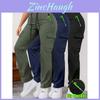 Retro Streetwear Cargo Pants For Women With Polyester Fabric And Large Pockets