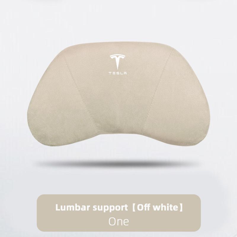 Tesla Emblem Car Neck Protection Pillow Headrest Lumbar Support For Cybertruck X S Roadster Model 3 Modele Y Coil Juguete 2024