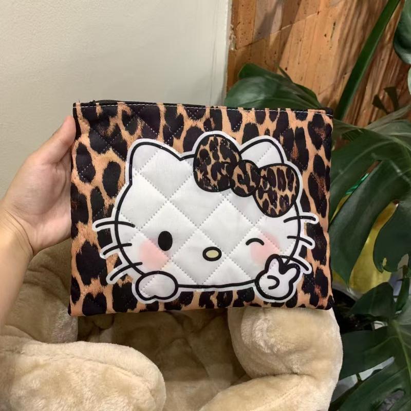 Kawaii Sanrio Hello Kitty Thicken Large Capacity Cosmetic Bags Cute Kt Cat Handbag Cartoon Large Capacity Makeup Storage Bag
