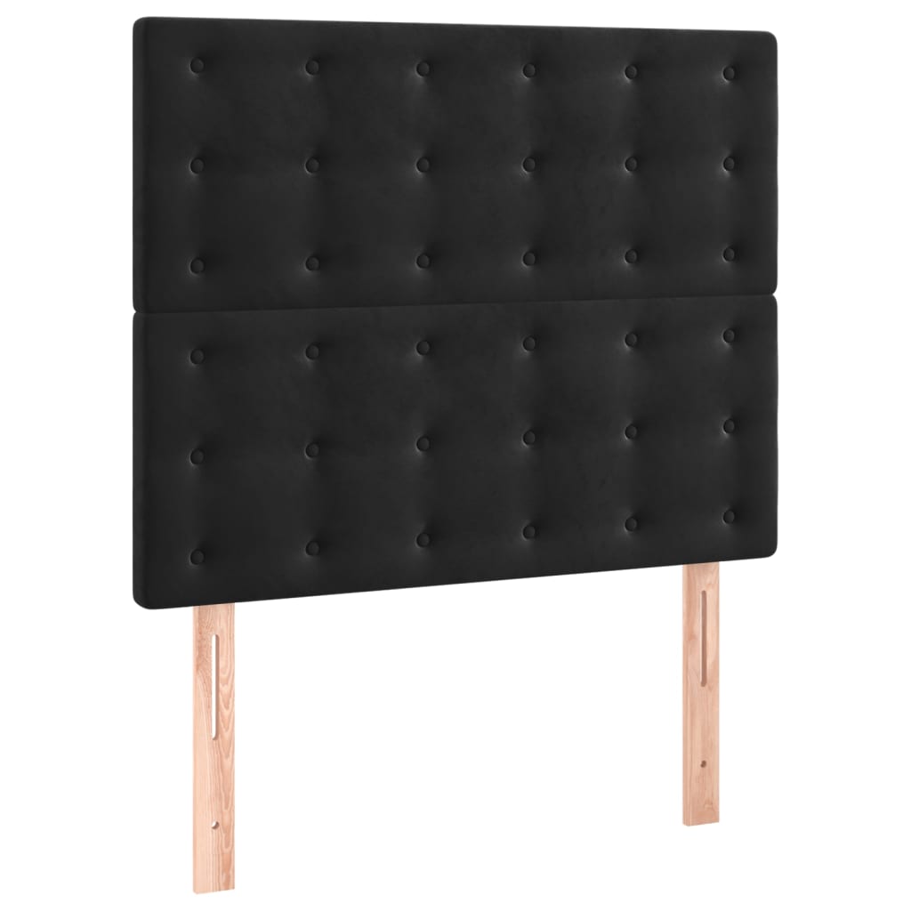 Bed Frame with Headboard Black 80x200 cm Velvet