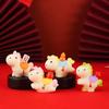 Resin New Year Mascot Miniature Chinese Style Zodiac Ornaments Gift Horse Figurine  Car Decoration