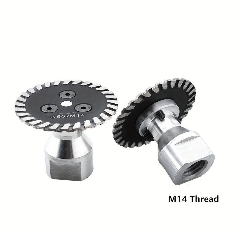 2-inch M14 Flange Cutting Disc, 50mm Detachable Ceramic Cutting Blade for Granite, Marble & Ceramic Tiles, Steel Mini Carving Cutting Piece