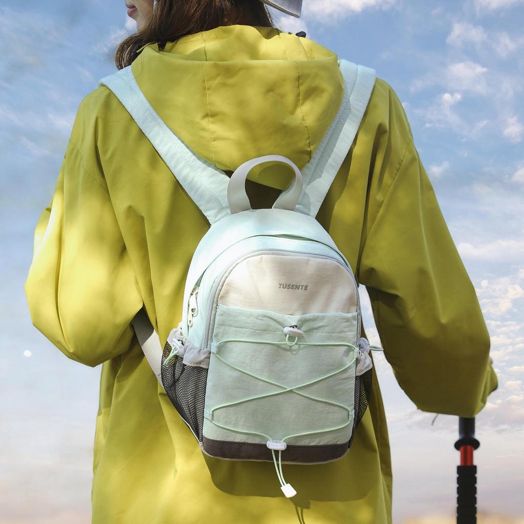 Women's Lightweight Cross-Border Contrast Color Backpack - Versatile Outdoor Sports and Travel Double Shoulder Bag