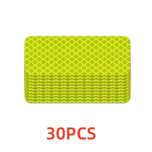 10/30PCS/Set Car Bumper Reflective Stickers Reflective Warning Strip Tape Secure Reflector Stickers Decals