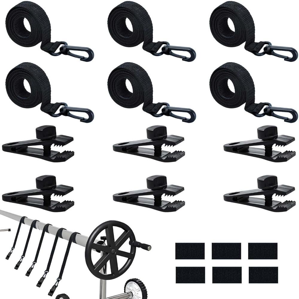 

18/24 шт. Сверхпрочный комплект креплений для солнечного покрытия, ремни для заглубленного бассейна 18Pcs