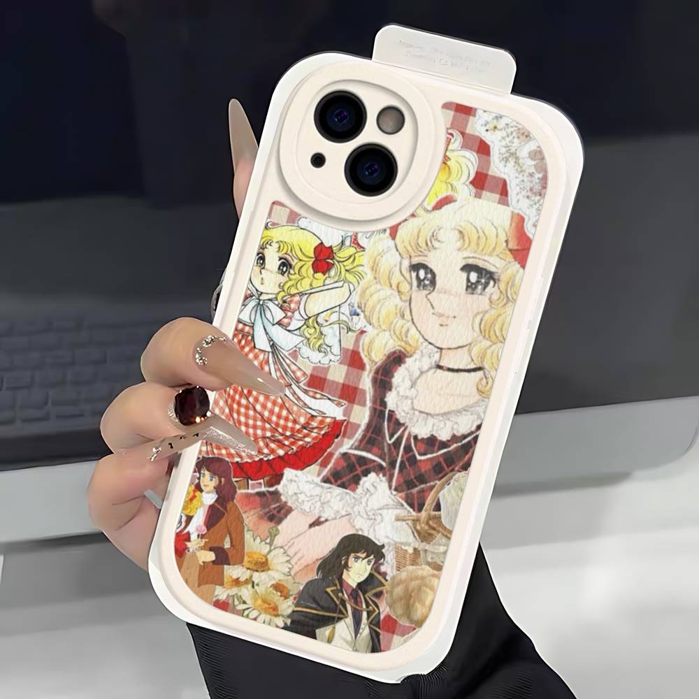 Classic Anime C-Candy C-Candy Leather Phone Case For IPhone 16 15 14 13 12 11 Pro Max Plus Shockproof Cover