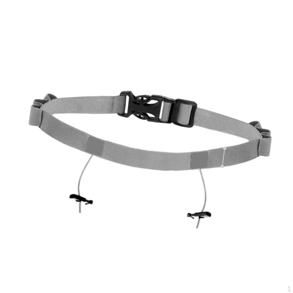 Adjustable Triathlon Number Belt with Loops, 6 Quick Release Food Ideal for Training,