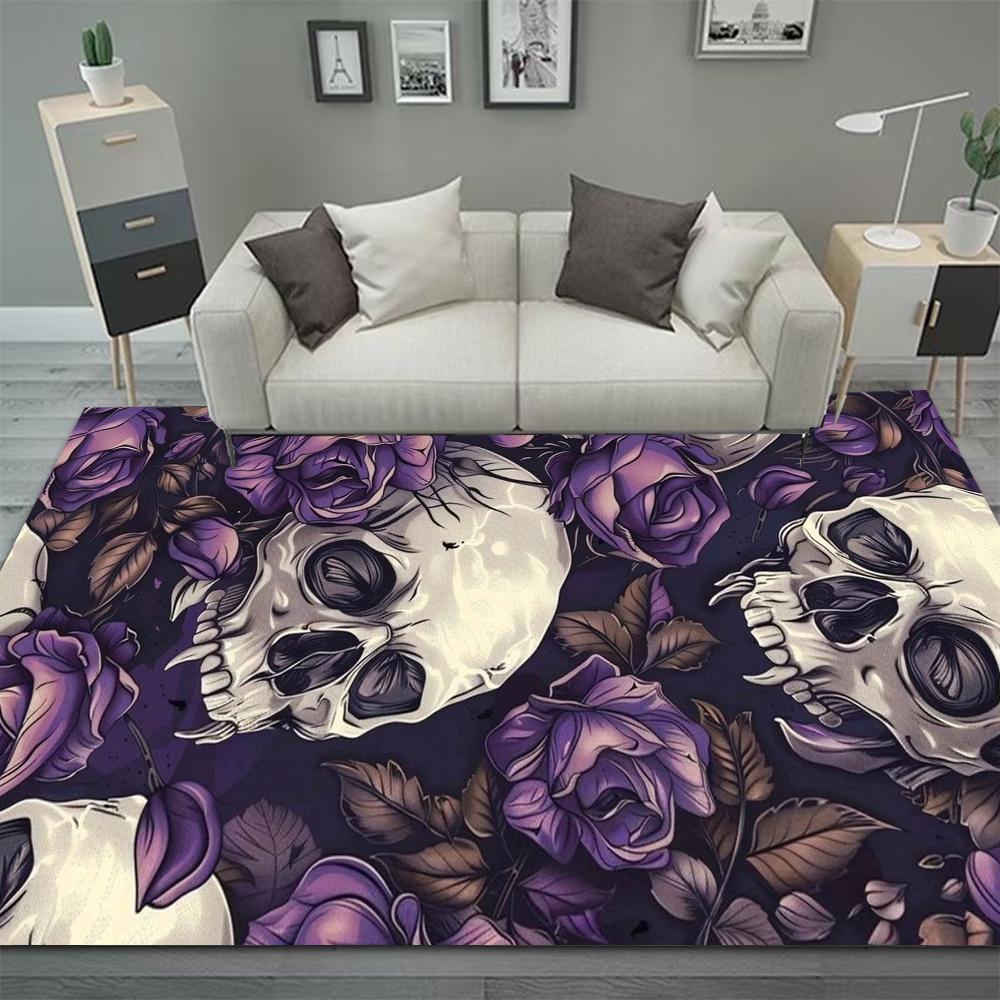 

Vintage Gothic Bohemian Rug Black Retro Carpet for Living Room Bedroom Sofa Rustic Home Decor Dollar Design 50X80CM