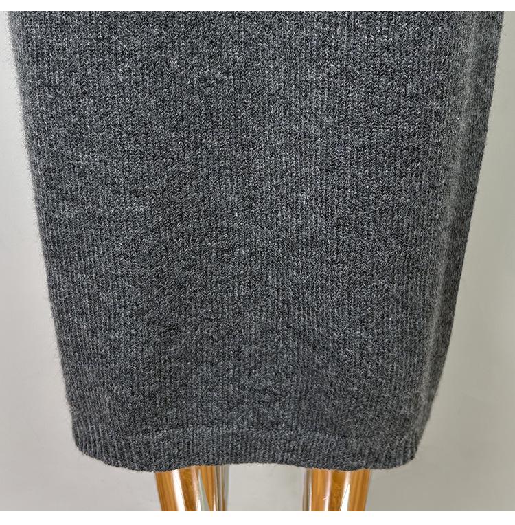 Korean Dongdaemun Slimming Waist-Cinching Sleeveless Knit Dress for Women
