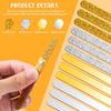 Geiserailie 80 Pieces Glitter Acrylic Sticks 4.53 Inch Reusable Mirror Sticks Laser Stick Craft Ice Cream Sticks for Party, Festival and Home DIY, 2