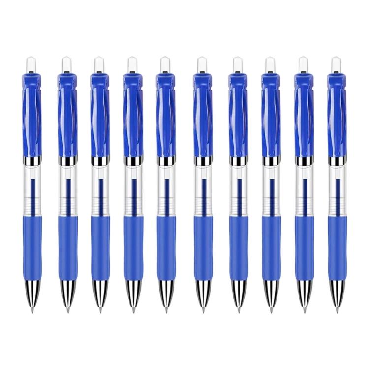 10Pcs Retractable Gel Inks Pen Comfortable Grip 0.5mm Fine Point Gel Pen Red/Blue/Black Inks for Journaling Note Taking