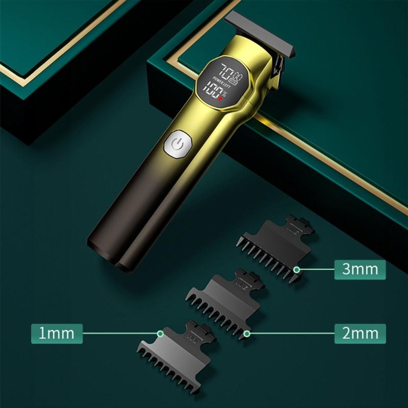Hair Clippers for Men Professional Cordless Barber Clippers Hair Cutting Rechargeable Men Hair Clippers with LCD Dispaly