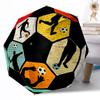 Soccer Players In Action Portable Automatic Umbrella Compact 8 Rib Lightweight Foldable Design for Outdoor Daily Use Perfect Gift for Friends Family
