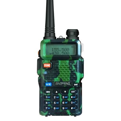UV-5R 5W Walkie Talkie Interphone VHF UHF Dual Band 128 Channels FM Receiving with 2800mAh