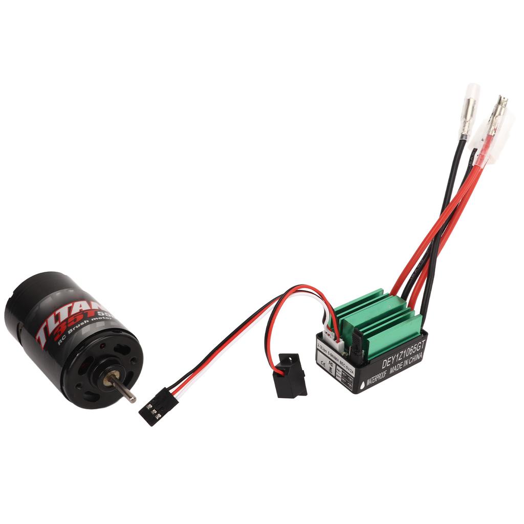 RC Car Brushed Motor ESC 550 Brushed Motor Waterproof 65A Brushed ESC for RC Car Boat 35T