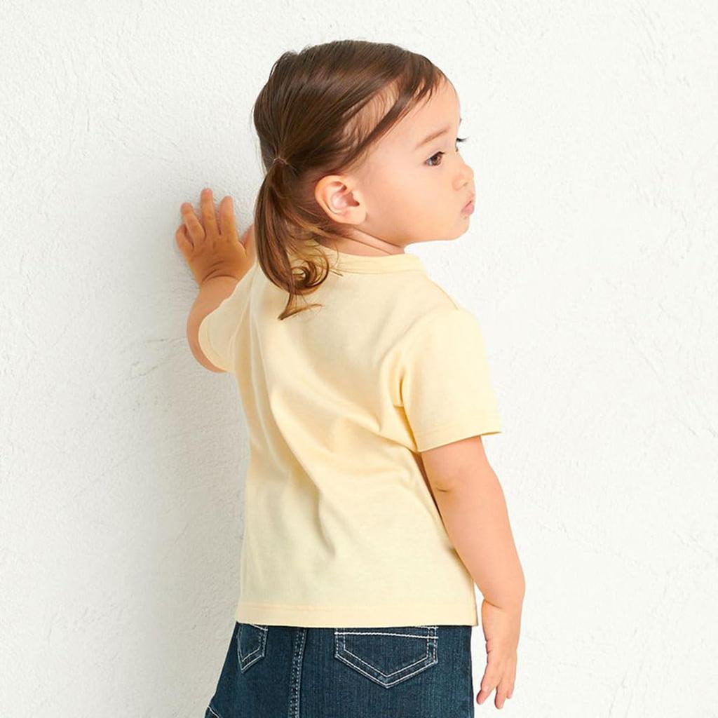 MIKI HOUSE HOT BISCUITS Short Sleeve Cone for Boys and T-Shirt, Pattern, 80cm, Girls, 70-5210-683