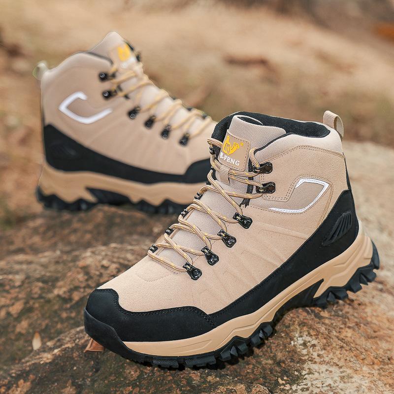Large size men's mountaineering shoes autumn new wear-resistant outdoor hiking shoes non-slip warm casual sports shoes