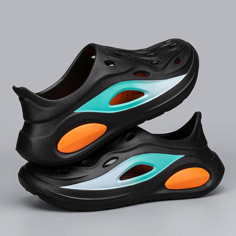 Sandals platform soles men's cave shoes soft and lightweight outdoor beach toe slippers in summer