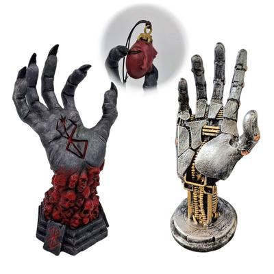 Gotické čarodějčiny ruce sošky nebo doplněk Kreativní pryskyřičný stojan Cyberpunk mechanické klíče Závěsný stojan Věšáky na tašky Nástěnná domácí dekorace