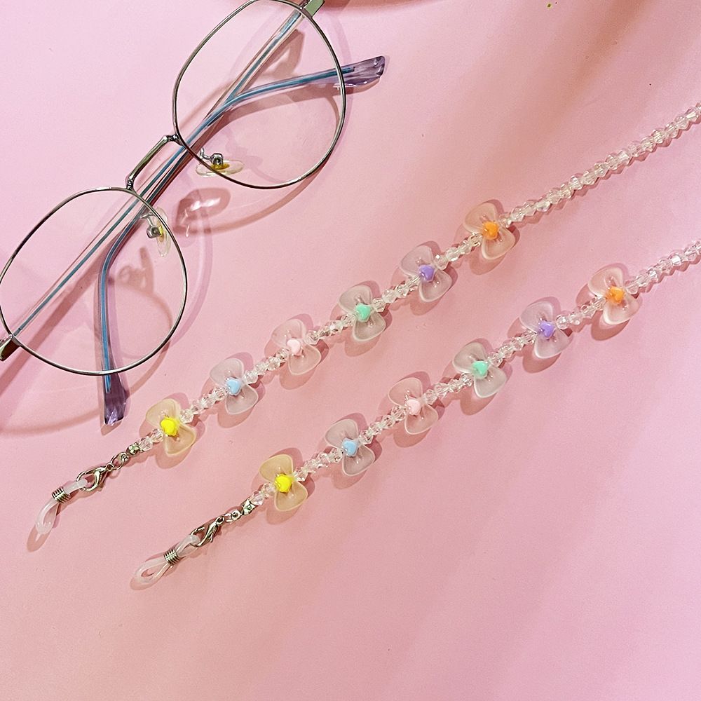 Bead Mask Strap Heart shape Glasses Chain Eye wear Accessories Eyeglass Lanyard Glasses Necklace