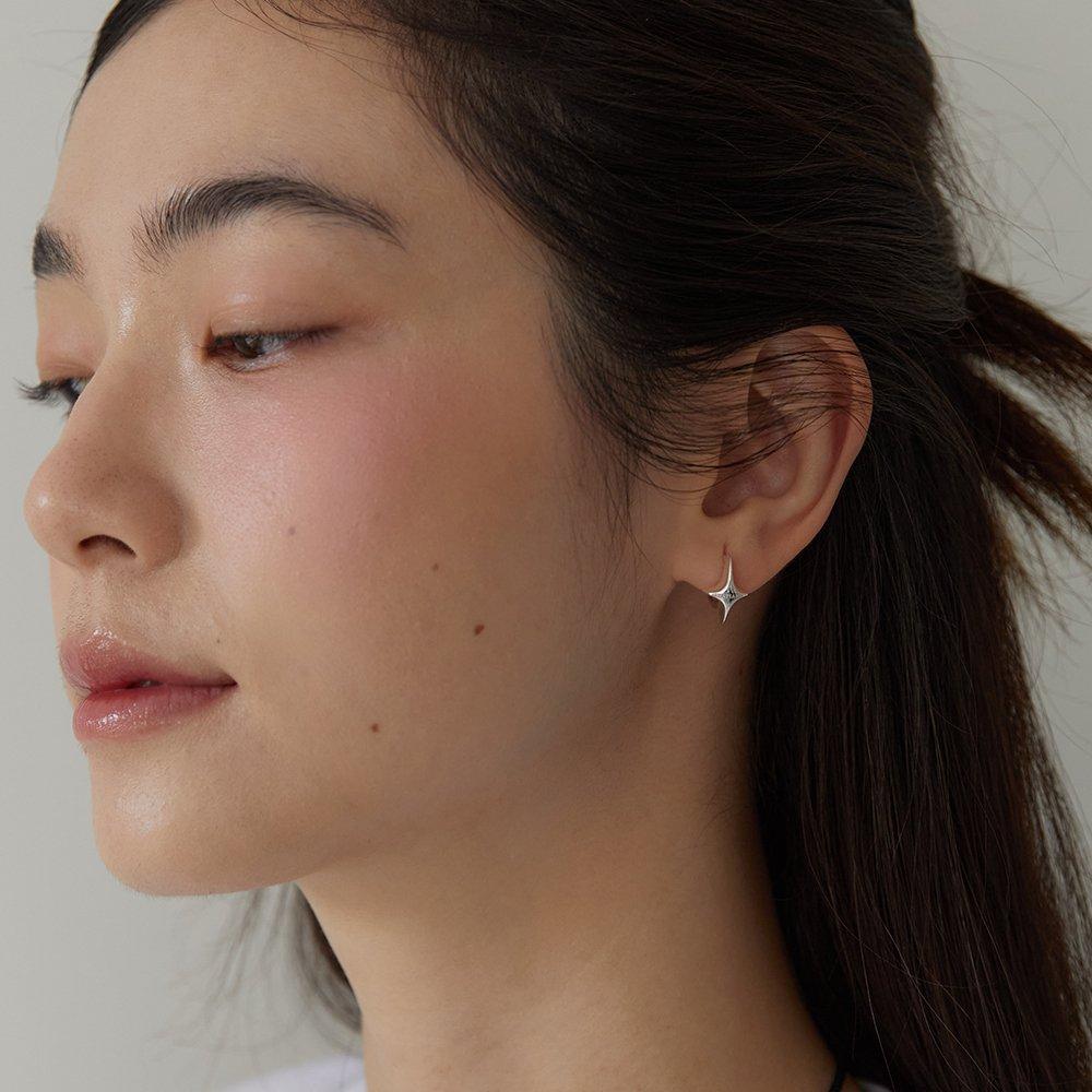 (925 Silver) Galaxy Hoop Earrings Ec3032