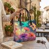  Floral Glow Canvas Tote Bag for Daily Use