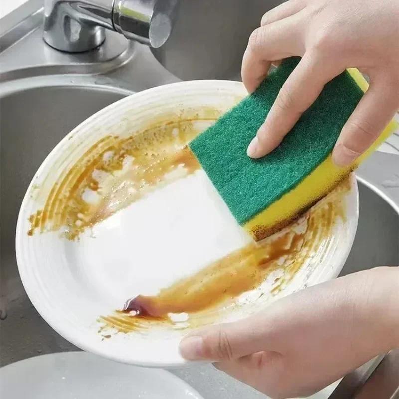 Thickened Dishwashing Sponge Household High-density Nano Sponge Kitchen Cleaning Absorbent Sponge Scouring Pad Dishwashing Cloth