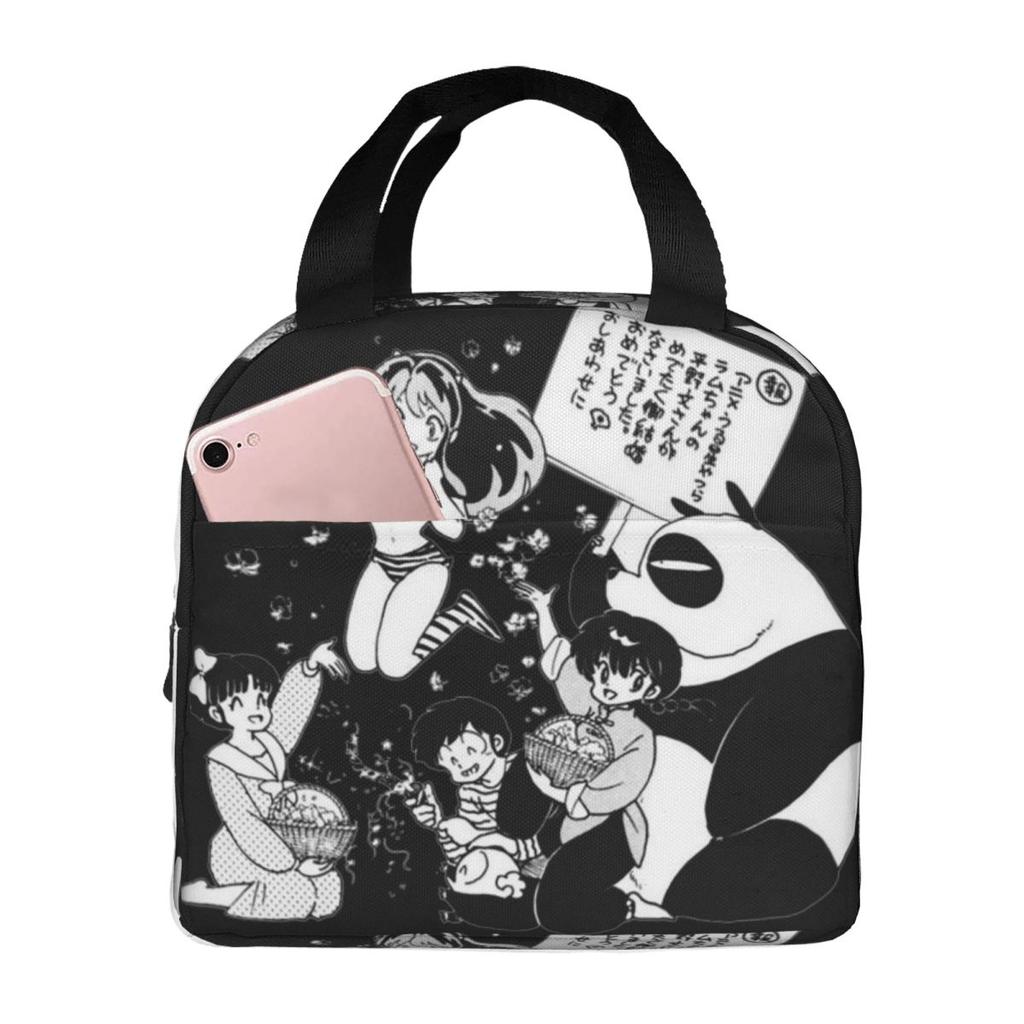 Ranma 12 Urusei Yatsura Insulated Lunch Bag for Women Office Cooler Thermal Food Box Tote Portable Lunch Boxes Container