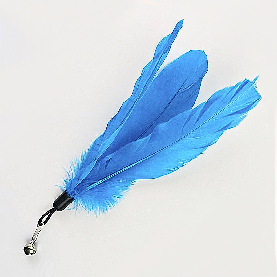 Popular Cat Teaser Accessory: Large Fluffy Feather with Bell Replacement