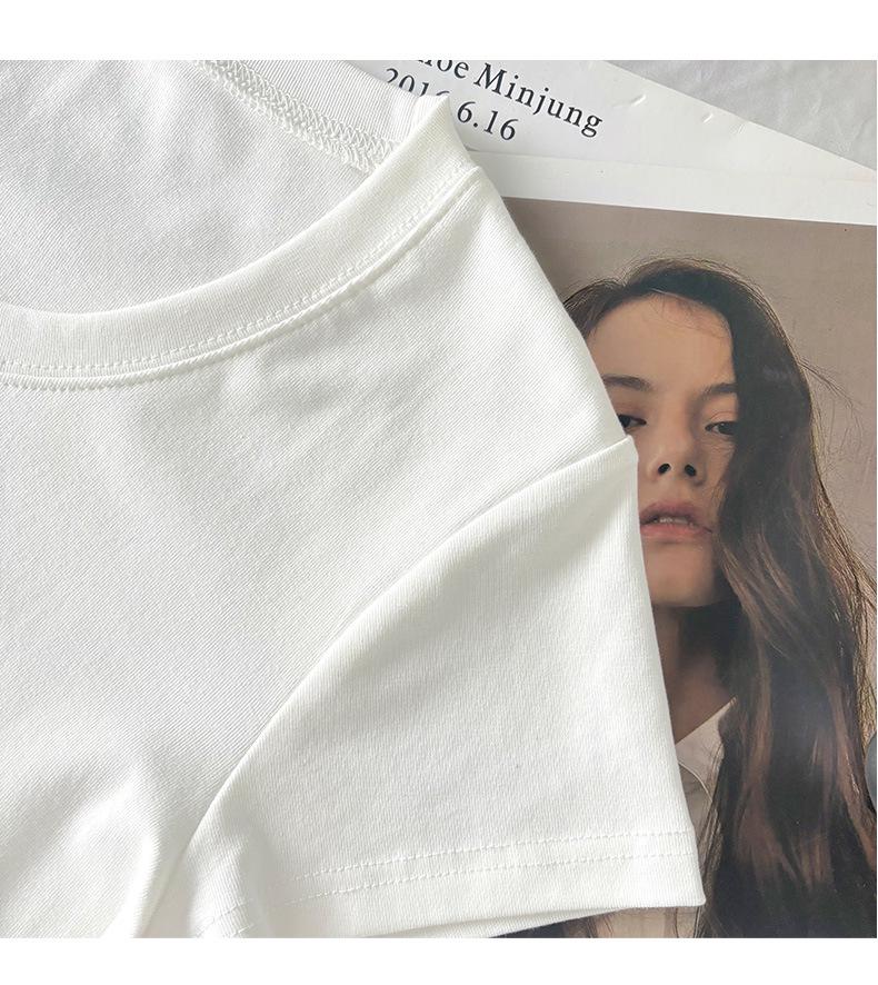 Women's Summer U-Neck Slim Fit Milk Yellow T-Shirt