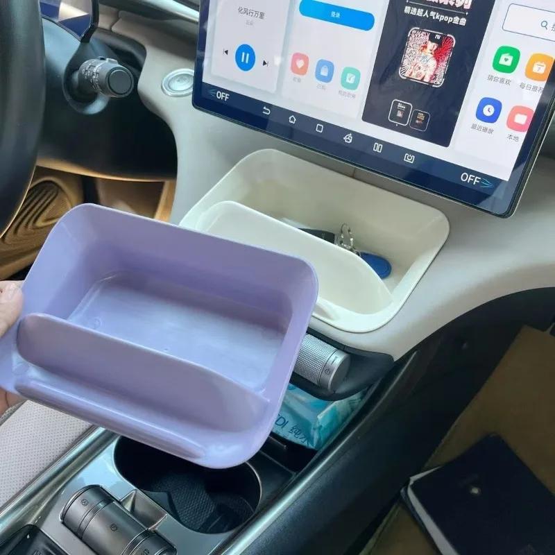 For BYD Dolphin Car Under The Screen Storage Box Waterproof Scratch-proof On the Armrest Box Special Car Interior Storage Box