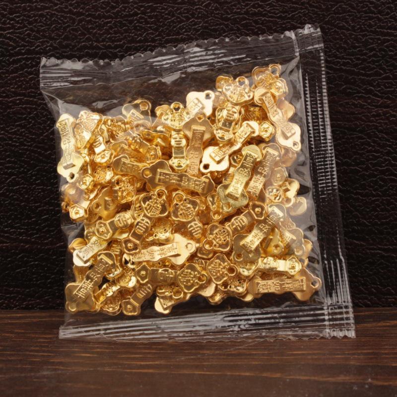 Gold Sand Alloy Ingot Basin Ornament for Wealth Attraction & Home Gifts