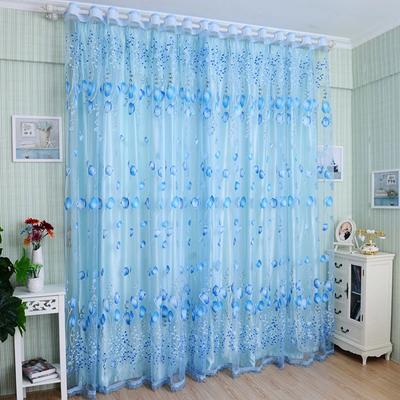 1 Panel Modern Tulle Curtains Bedroom Door Short Kitchen Window Curtains Sheer Panel Drapes