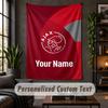 Personalized Wall Tapestry,Ajax Amsterdam Custom Text, Soft Fabric Wall Art For Indoor Decoration